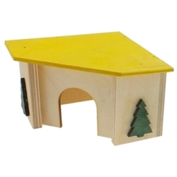 DREWNIANY DOMEK dla gryzoni chomika myszki P03